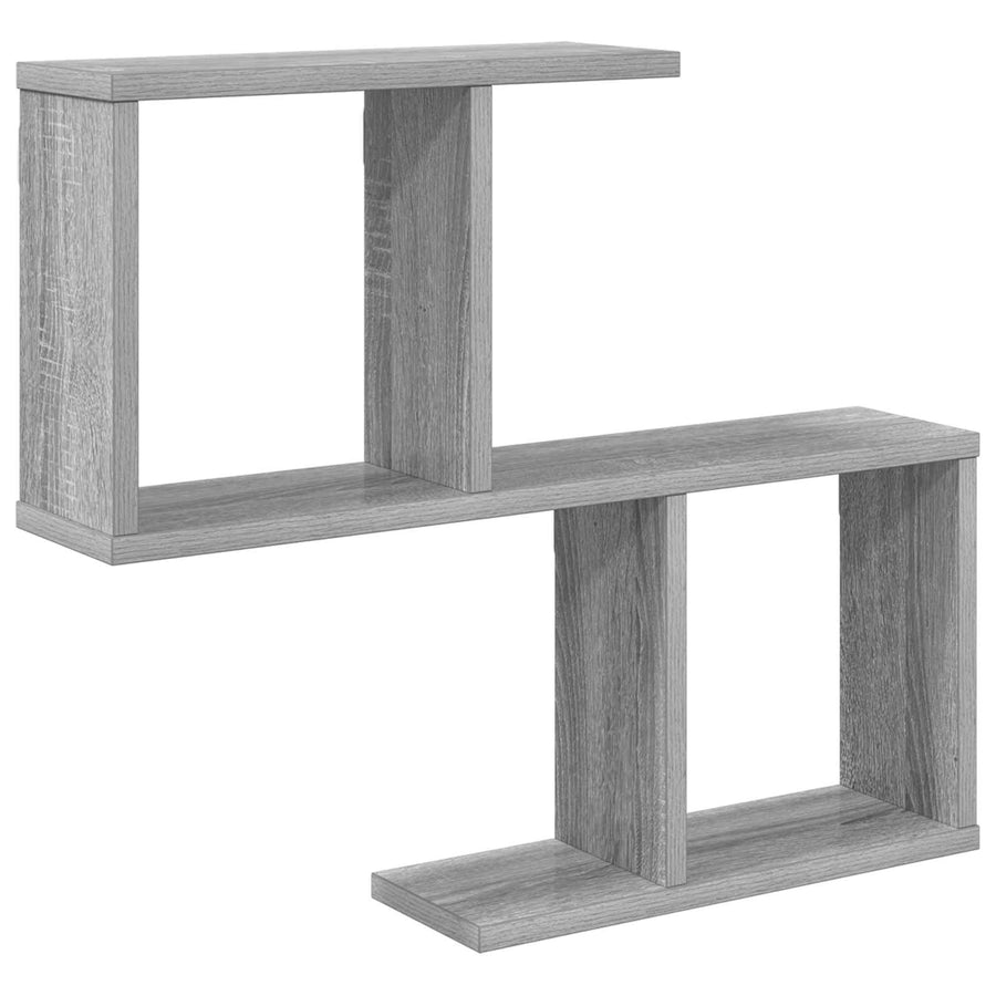 Wandplank Grijs Sonoma 60 x 12 x 50,5 cm Bewerkt hout