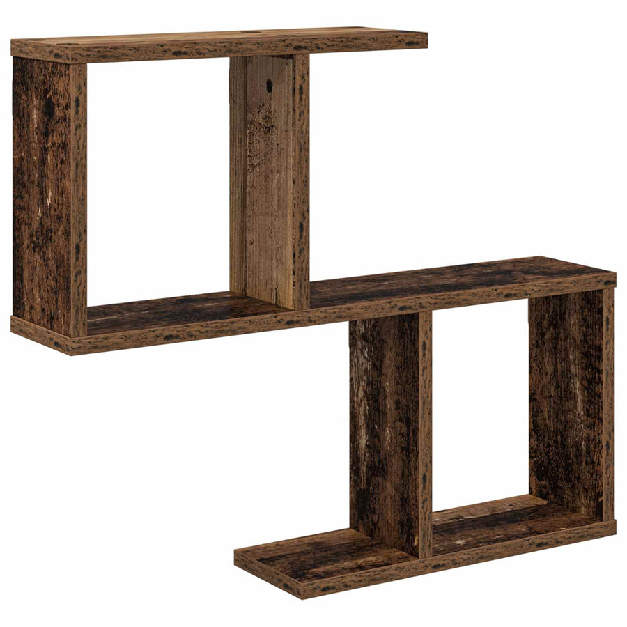 Wandplank Oud hout 60 x 12 x 50,5 cm Bewerkt hout