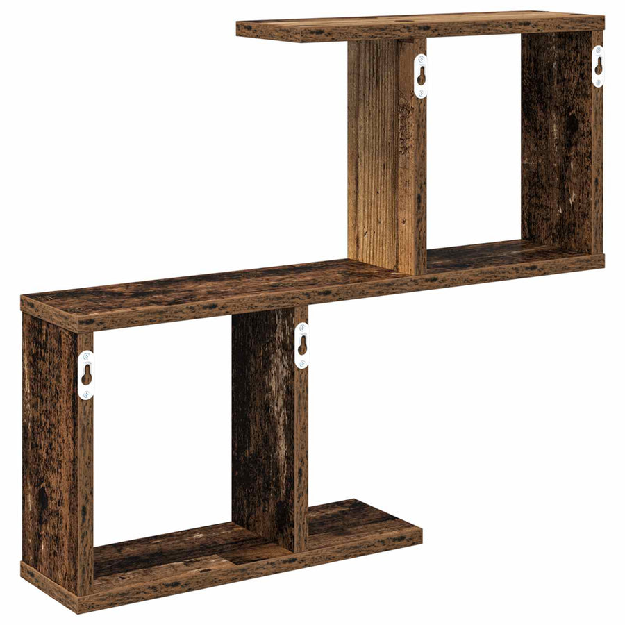 Wandplank Oud hout 60 x 12 x 50,5 cm Bewerkt hout