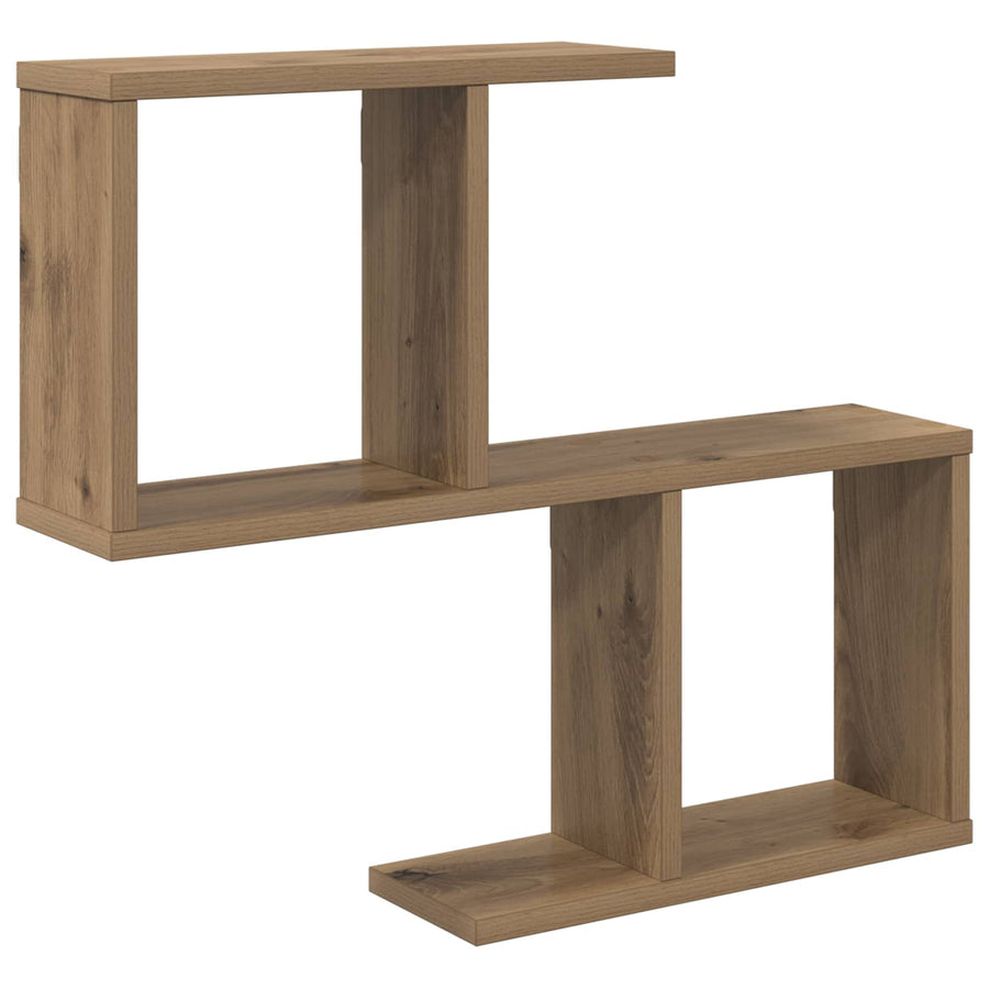 Wandplank Artisanaal eiken 60 x 12 x 50,5 cm Bewerkt hout