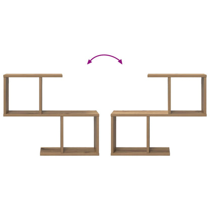 Wandplank Artisanaal eiken 60 x 12 x 50,5 cm Bewerkt hout