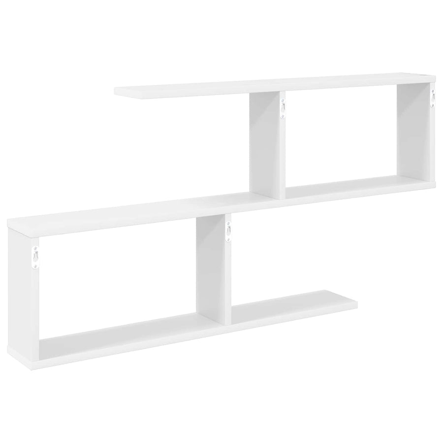 Wandplank Wit 100 x 12 x 50,5 cm Bewerkt hout