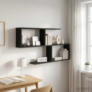 Wandplank Zwart eiken 100x12x50,5 cm