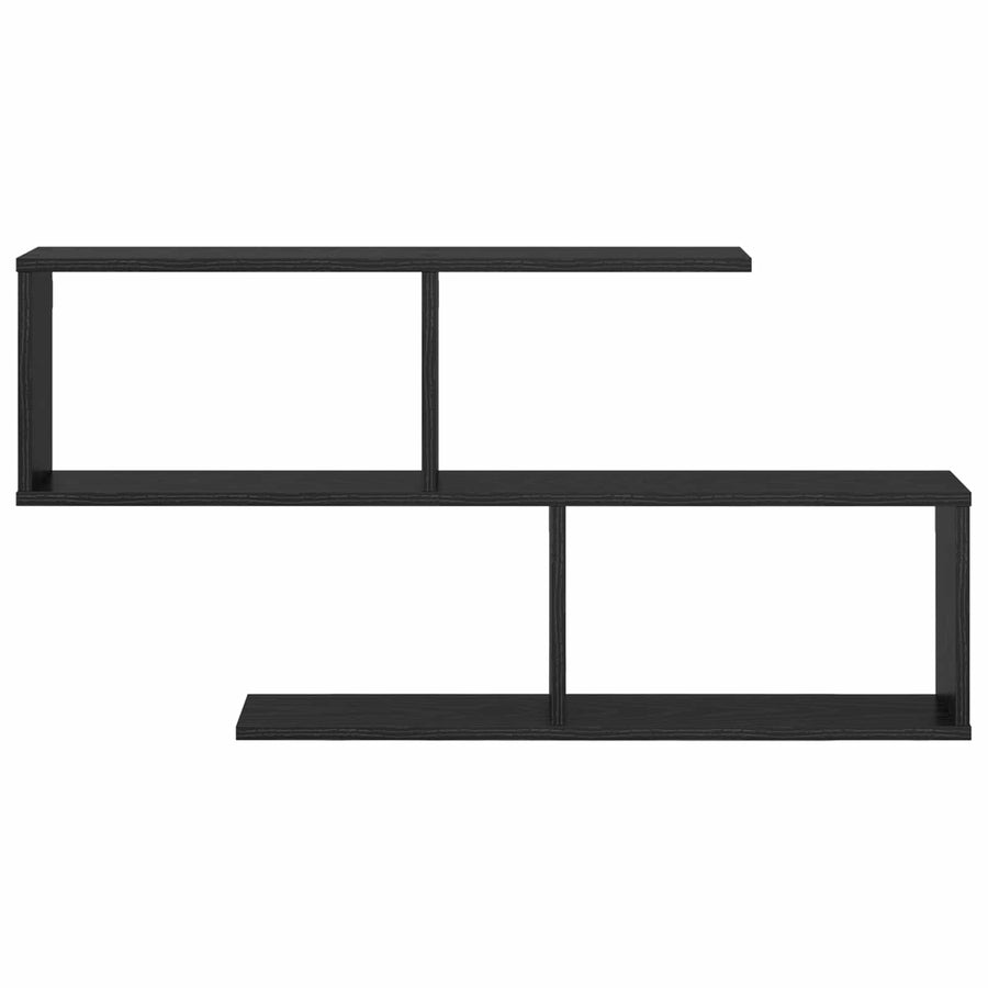 Wandplank Zwart eiken 100 x 12 x 50,5 cm Bewerkt hout