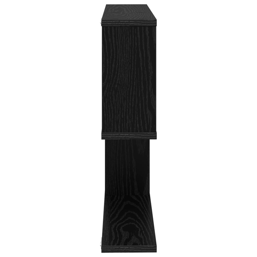 Wandplank Zwart eiken 100 x 12 x 50,5 cm Bewerkt hout