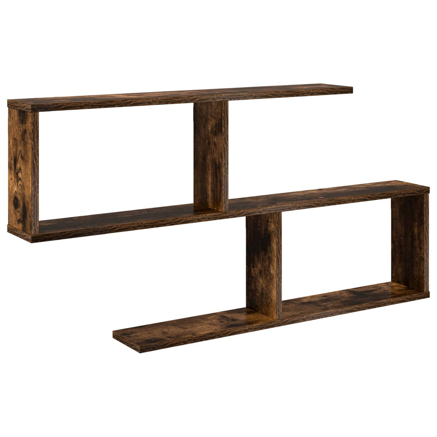 Wandplank Gerookt eiken 100 x 12 x 50,5 cm Bewerkt hout