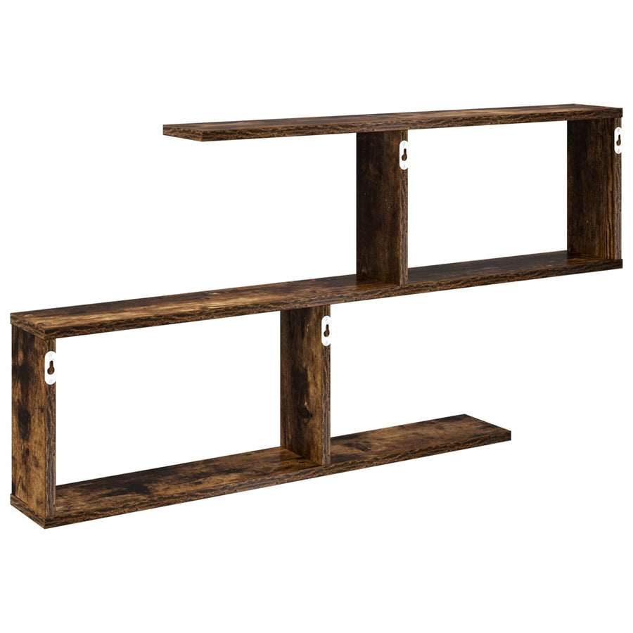 Wandplank Gerookt eiken 100 x 12 x 50,5 cm Bewerkt hout