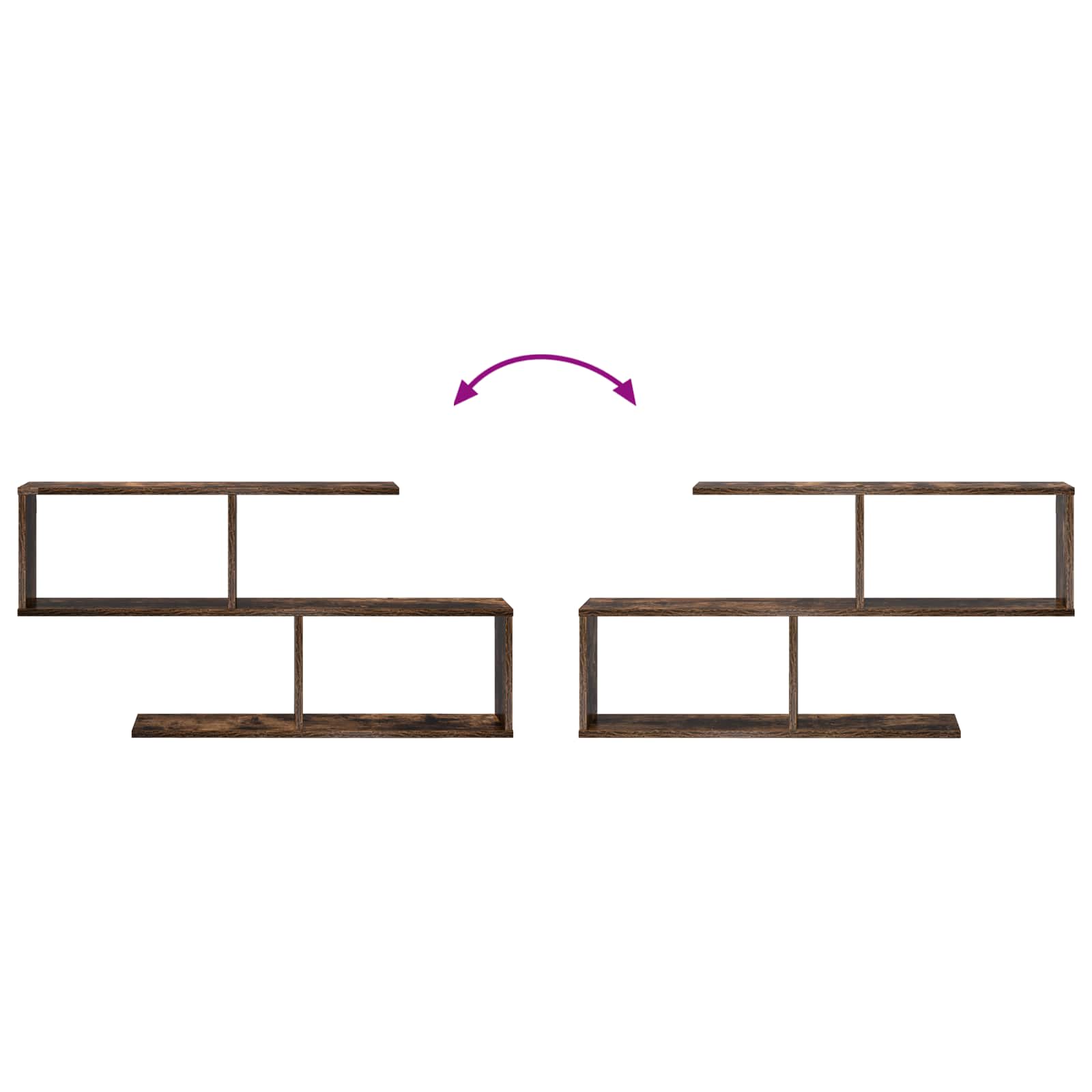 Wandplank Gerookt eiken 100 x 12 x 50,5 cm Bewerkt hout