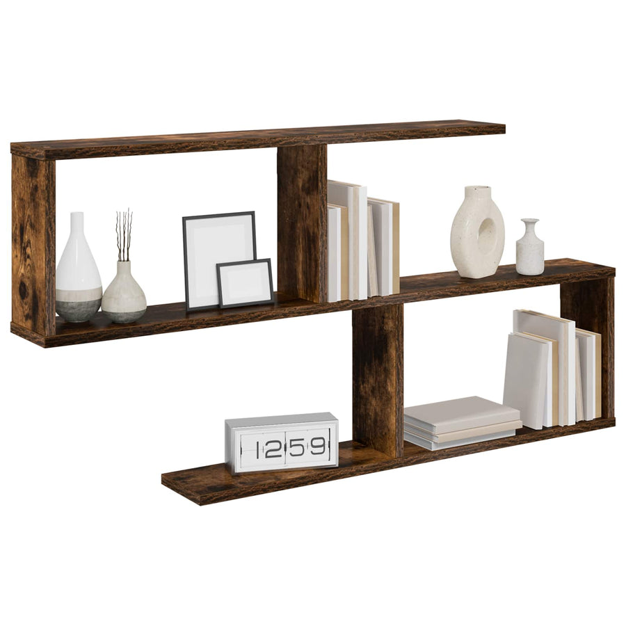 Wandplank Gerookt eiken 100 x 12 x 50,5 cm Bewerkt hout
