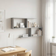 Wandplank grijs Sonoma 100x12x50.5 cm bewerkt hout