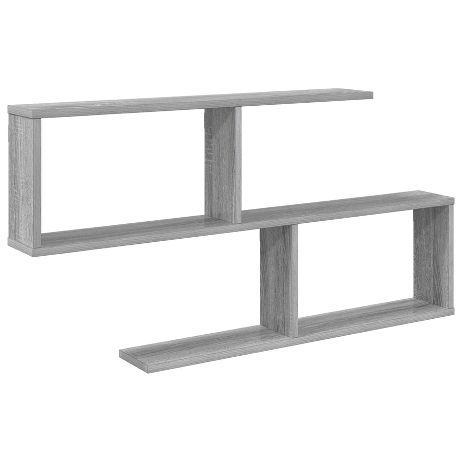 Wandplank Grijs Sonoma 100 x 12 x 50,5 cm Bewerkt hout