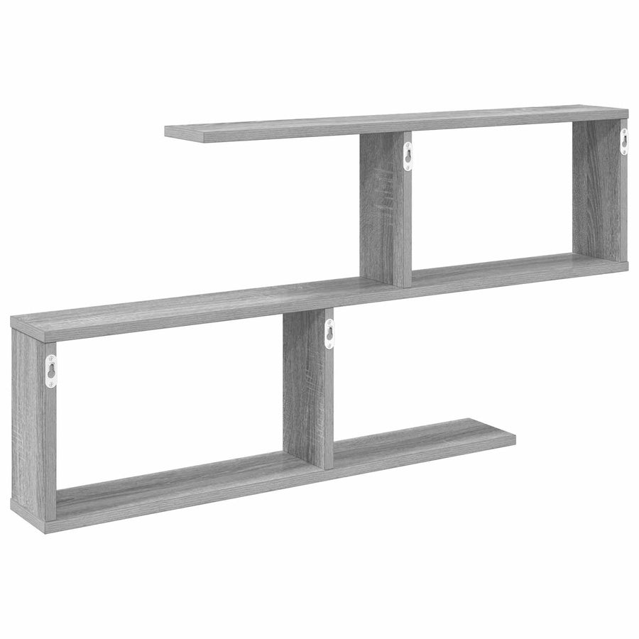 Wandplank Grijs Sonoma 100 x 12 x 50,5 cm Bewerkt hout