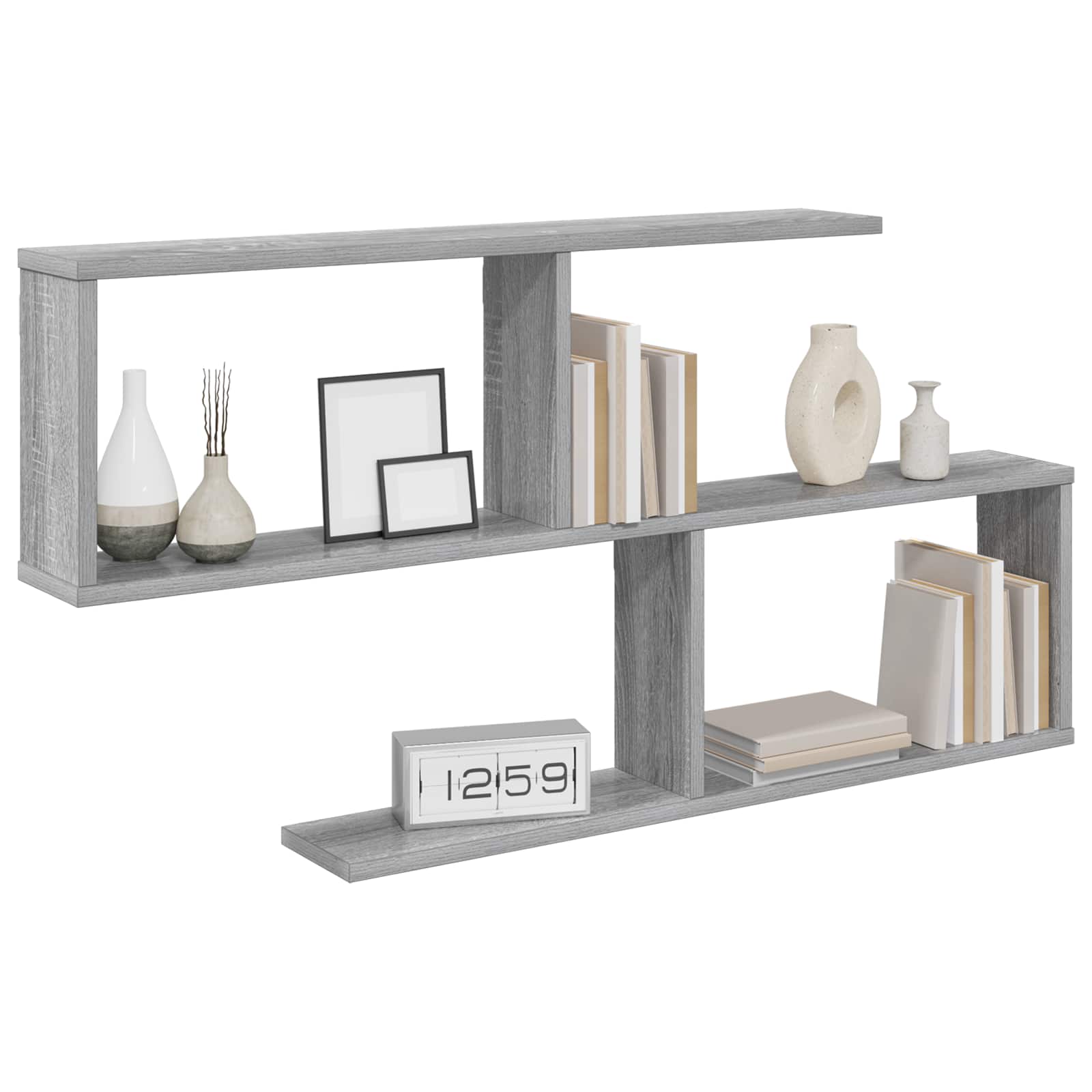 Wandplank Grijs Sonoma 100 x 12 x 50,5 cm Bewerkt hout