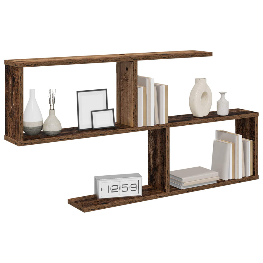 Wandplank Oud hout 100 x 12 x 50,5 cm Bewerkt hout