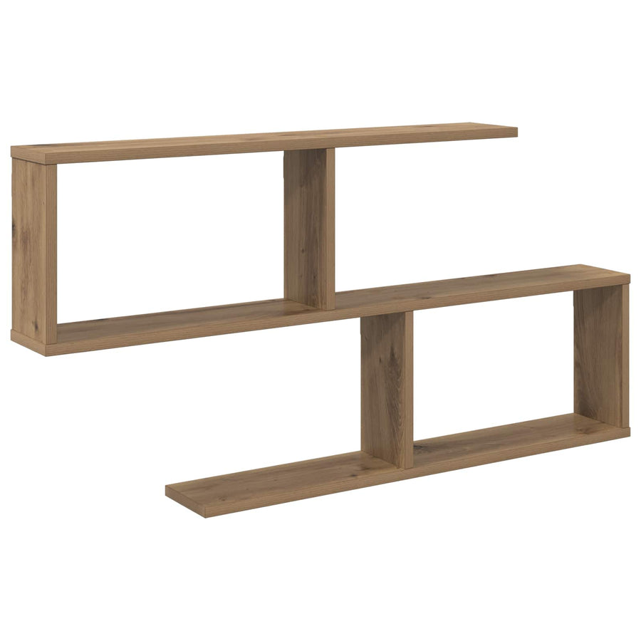 Wandplank Artisanaal eiken 100 x 12 x 50,5 cm Bewerkt hout