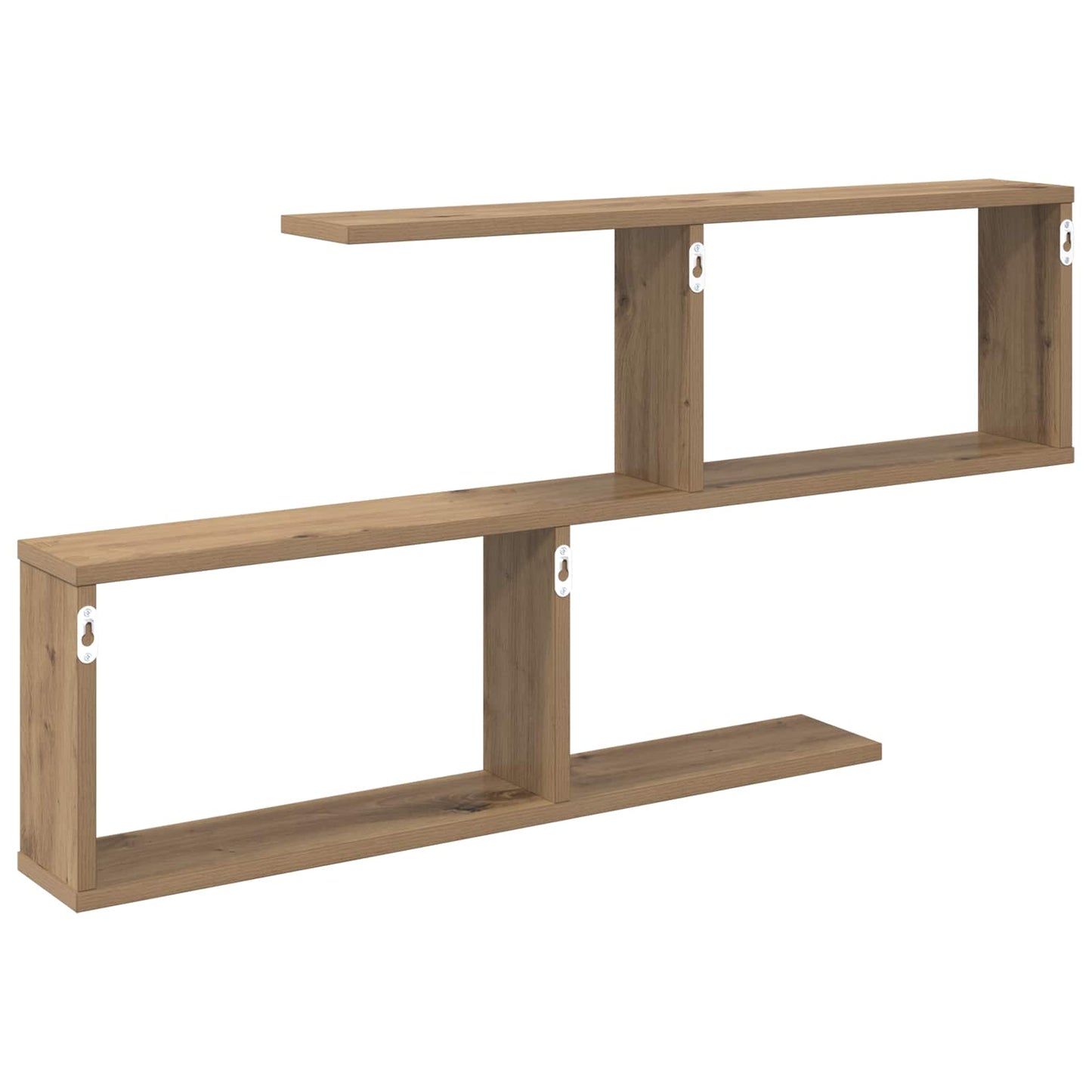Wandplank Artisanaal eiken 100 x 12 x 50,5 cm Bewerkt hout
