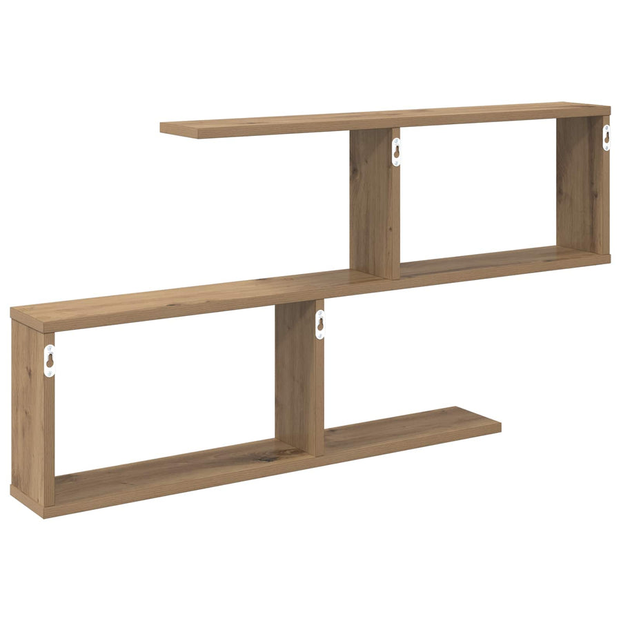Wandplank Artisanaal eiken 100 x 12 x 50,5 cm Bewerkt hout
