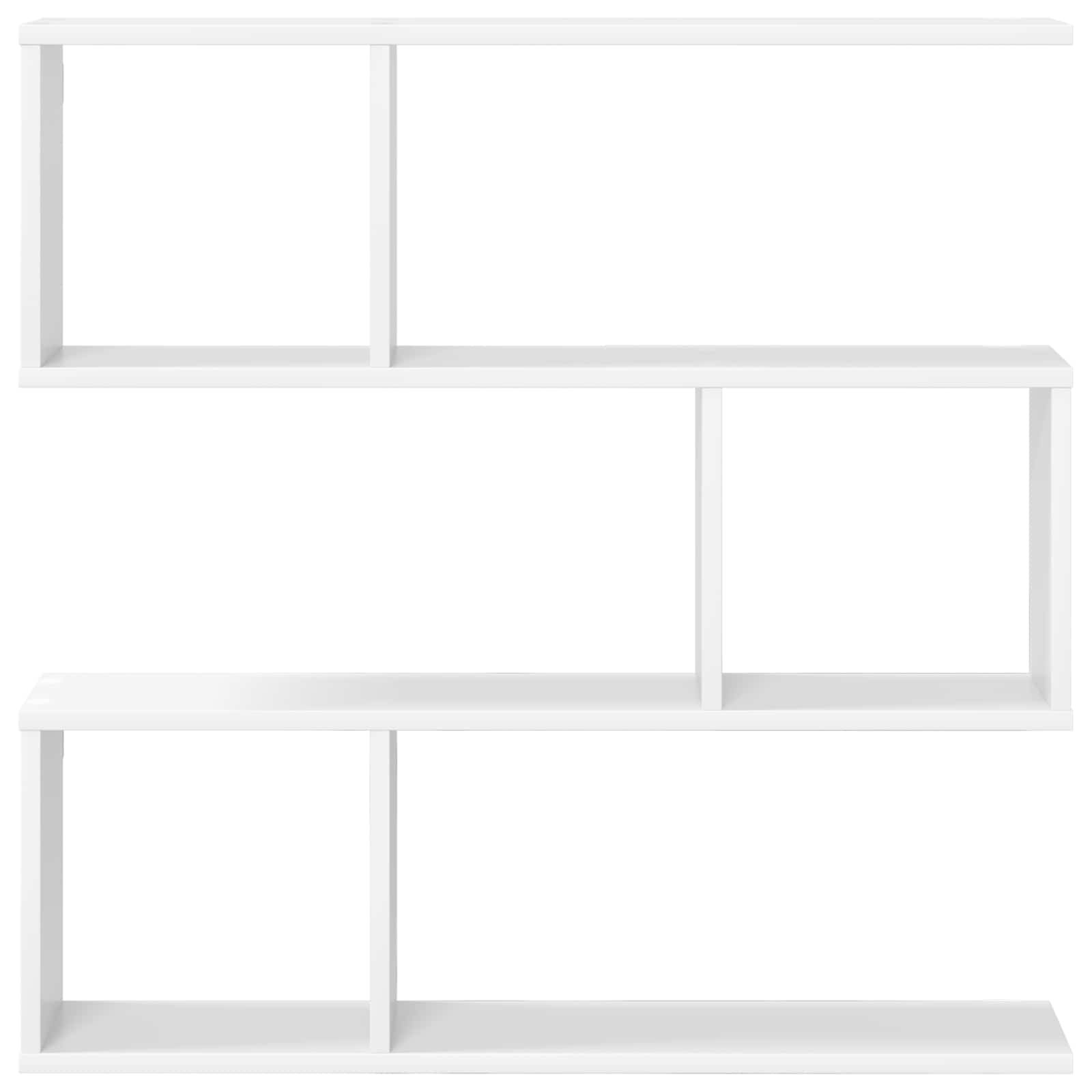 Wandplank Wit 80 x 12 x 79,5 cm Bewerkt hout