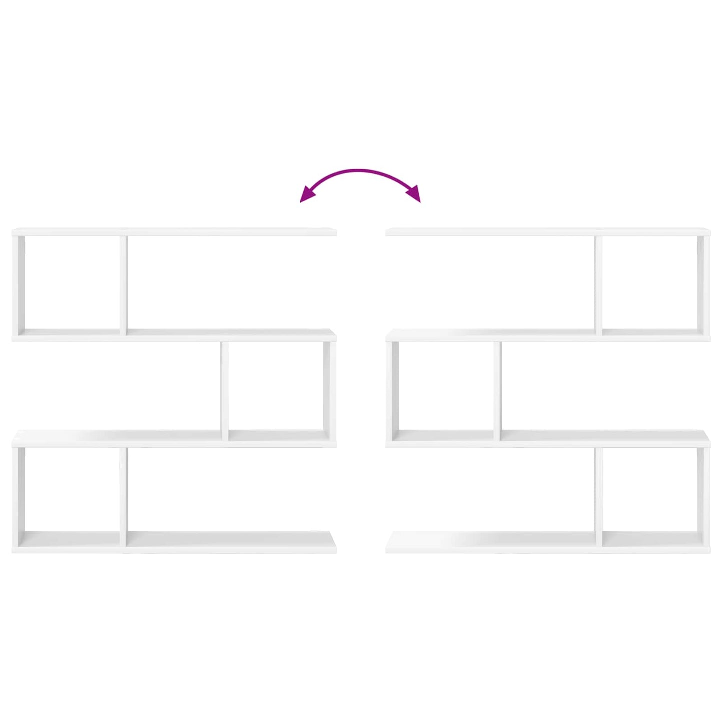 Wandplank Wit 80 x 12 x 79,5 cm Bewerkt hout