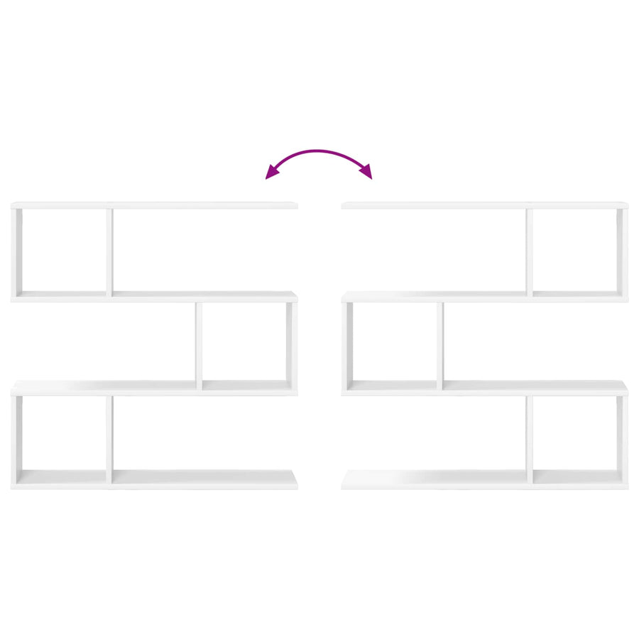 Wandplank Wit 80 x 12 x 79,5 cm Bewerkt hout