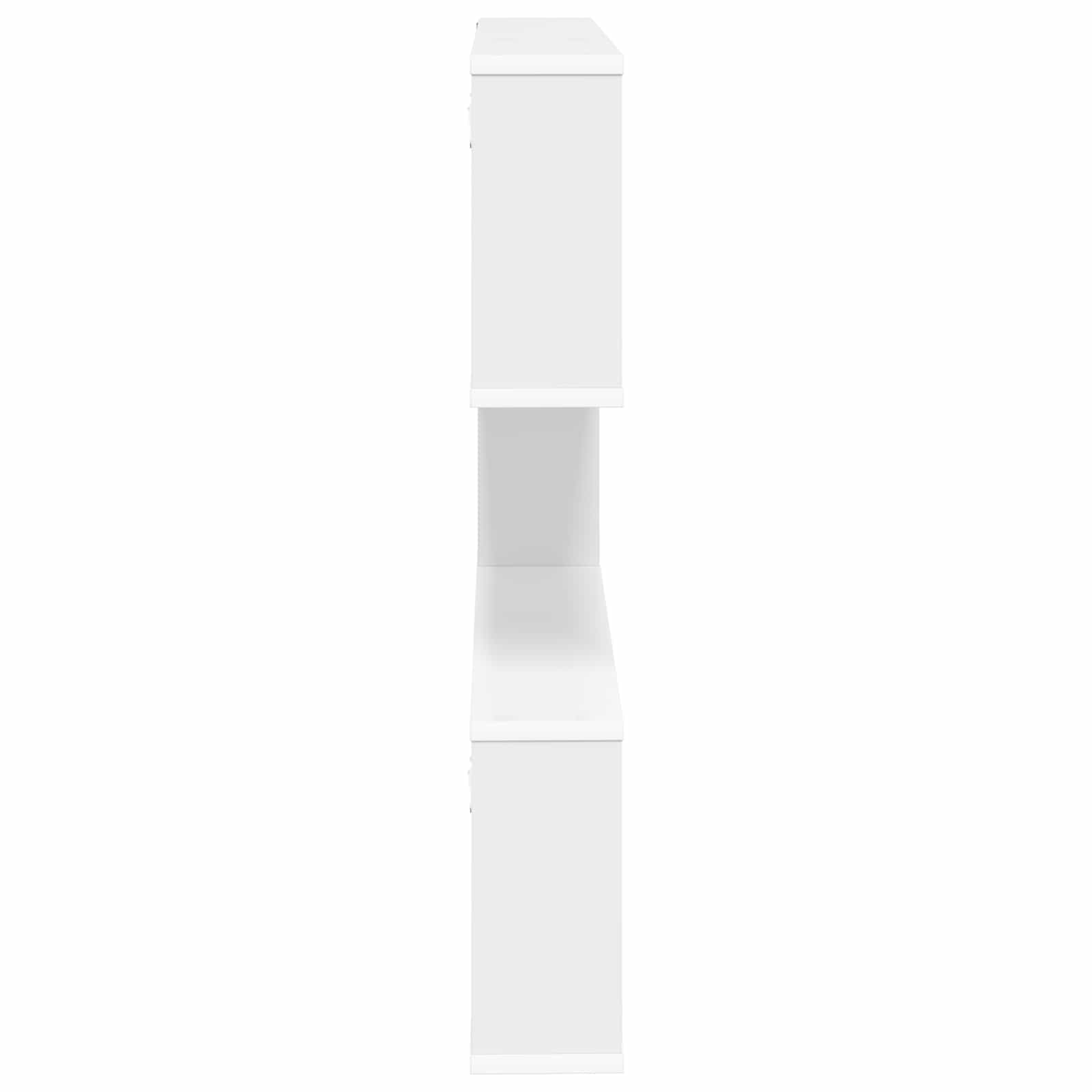 Wandplank Wit 80 x 12 x 79,5 cm Bewerkt hout