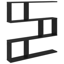 Wandplank Zwart eiken 80 x 12 x 79,5 cm Bewerkt hout