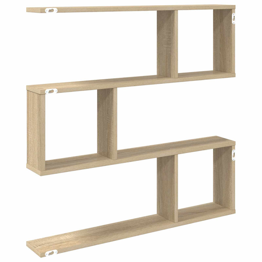 Wandplank Sonoma Eiken 80 x 12 x 79,5 cm Bewerkt hout