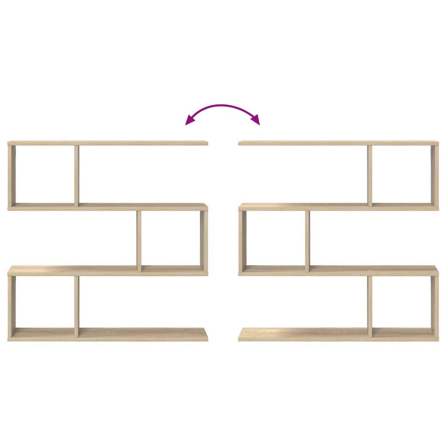 Wandplank Sonoma Eiken 80 x 12 x 79,5 cm Bewerkt hout