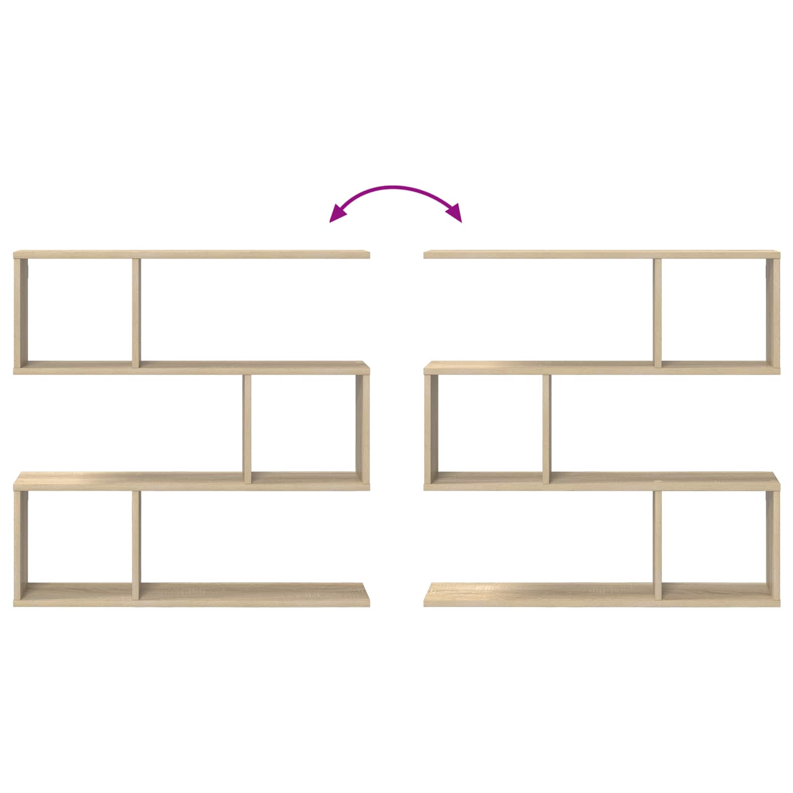 Wandplank Sonoma Eiken 80 x 12 x 79,5 cm Bewerkt hout