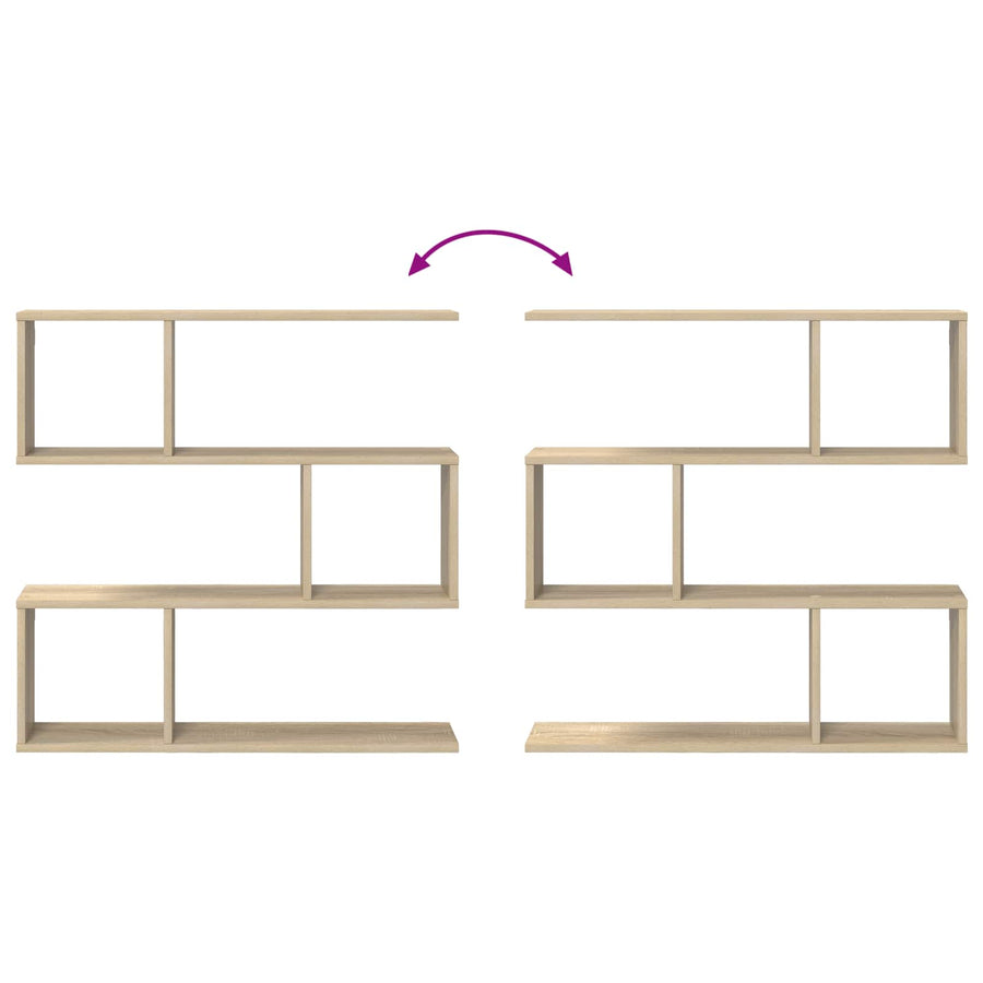 Wandplank Sonoma Eiken 80 x 12 x 79,5 cm Bewerkt hout