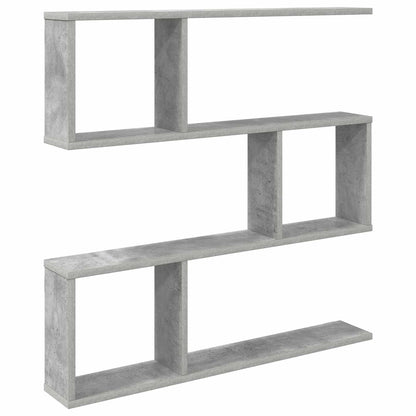 Wandplank Betongrijs 80 x 12 x 79,5 cm Bewerkt hout