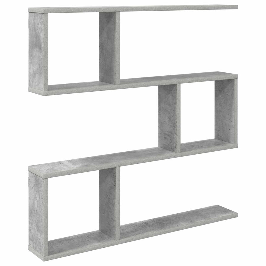 Wandplank Betongrijs 80 x 12 x 79,5 cm Bewerkt hout