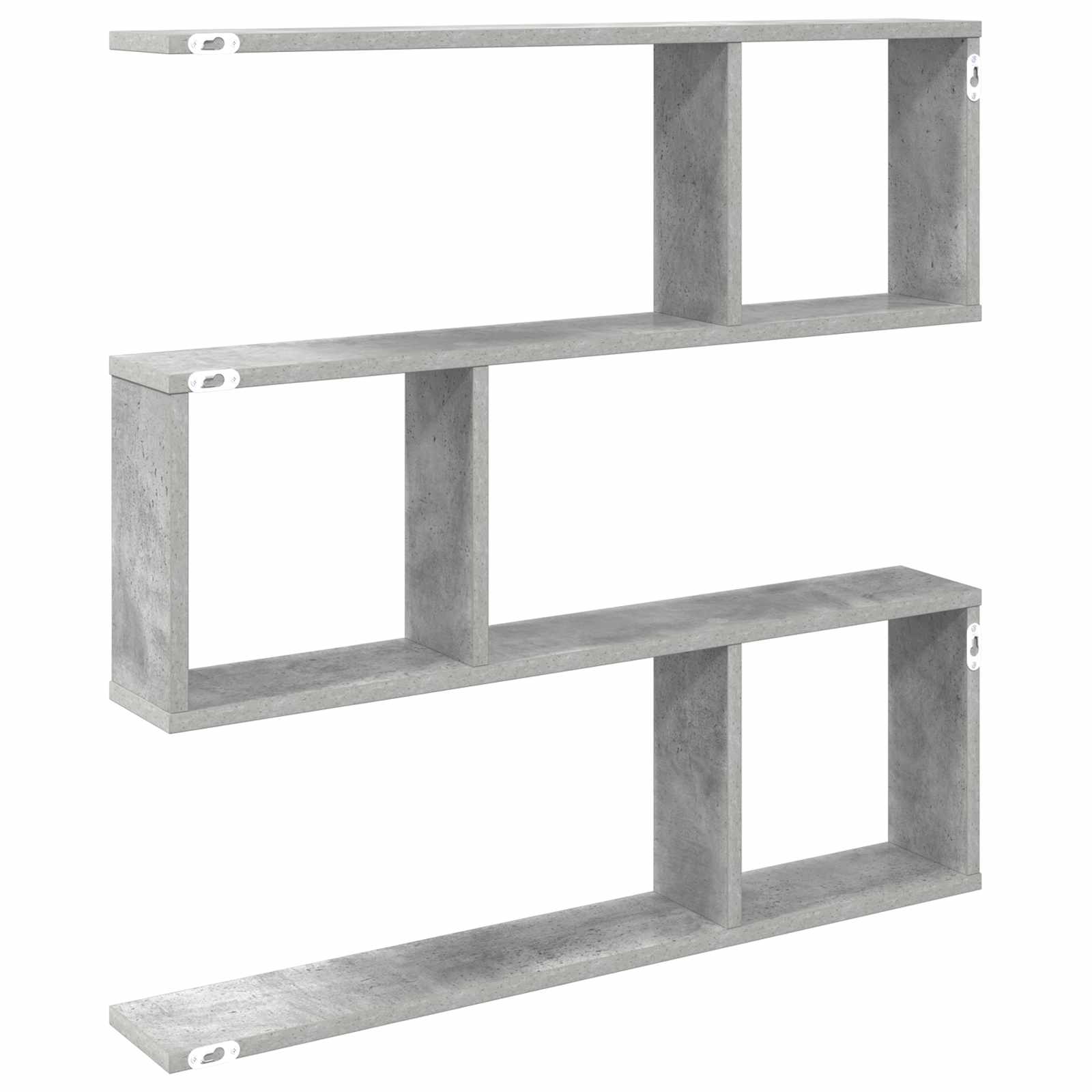 Wandplank Betongrijs 80 x 12 x 79,5 cm Bewerkt hout