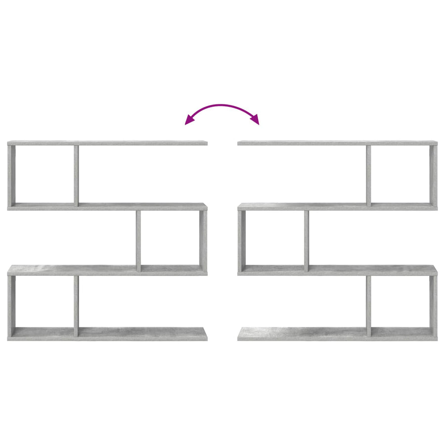 Wandplank Betongrijs 80 x 12 x 79,5 cm Bewerkt hout