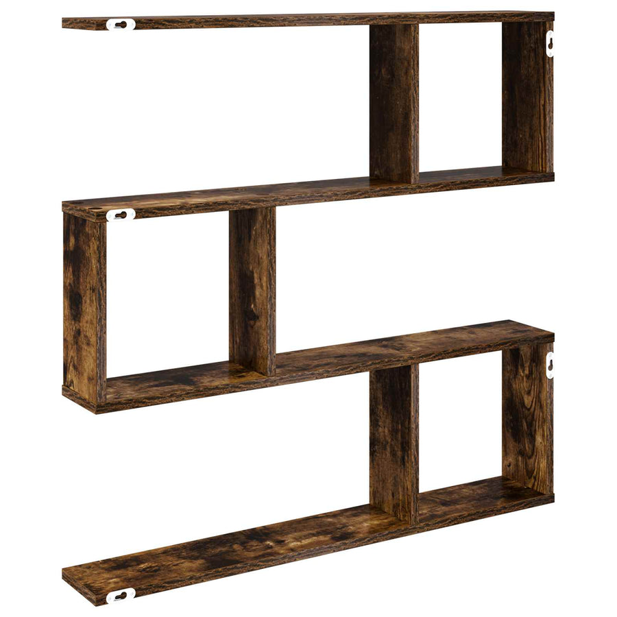 Wandplank Gerookt eiken 80 x 12 x 79,5 cm Bewerkt hout