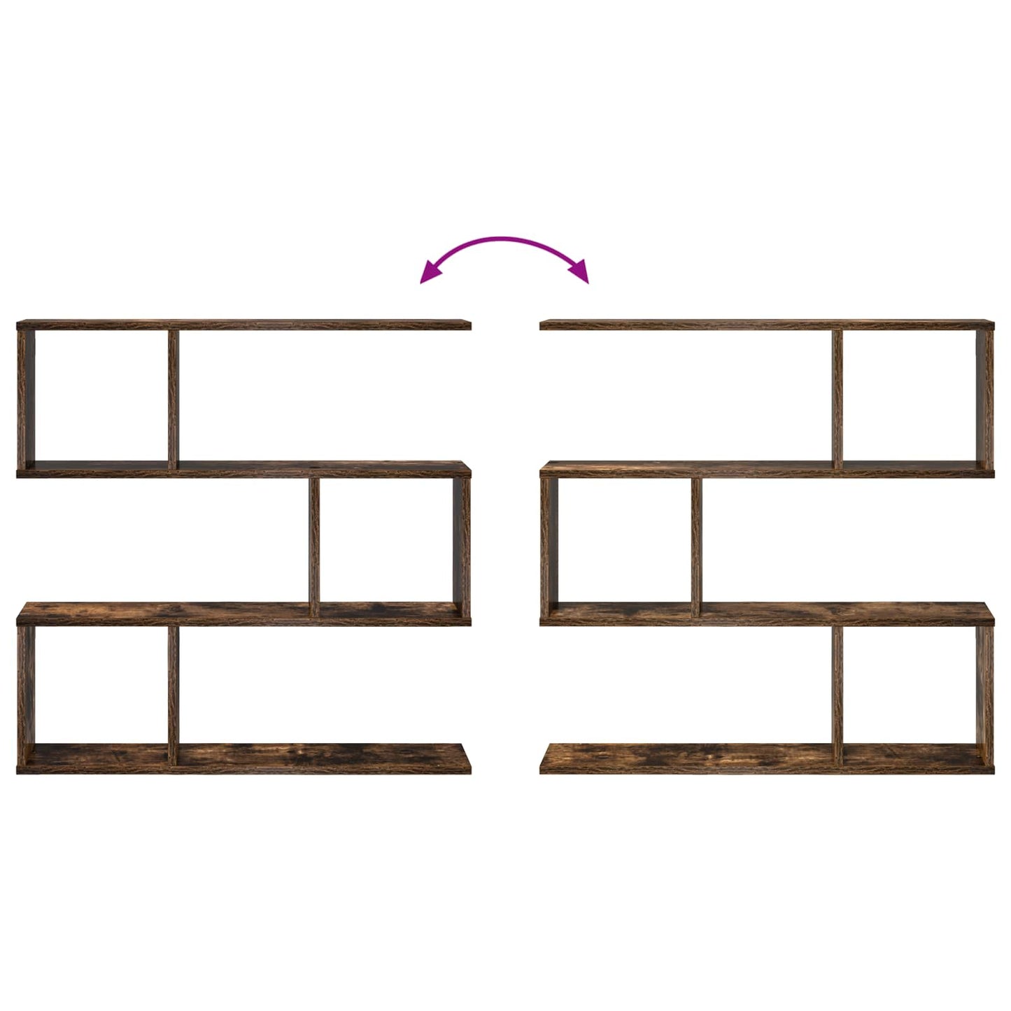 Wandplank Gerookt eiken 80 x 12 x 79,5 cm Bewerkt hout