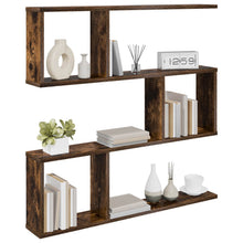 Wandplank Gerookt eiken 80 x 12 x 79,5 cm Bewerkt hout
