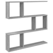 Wandplank Grijs Sonoma 80 x 12 x 79,5 cm Bewerkt hout