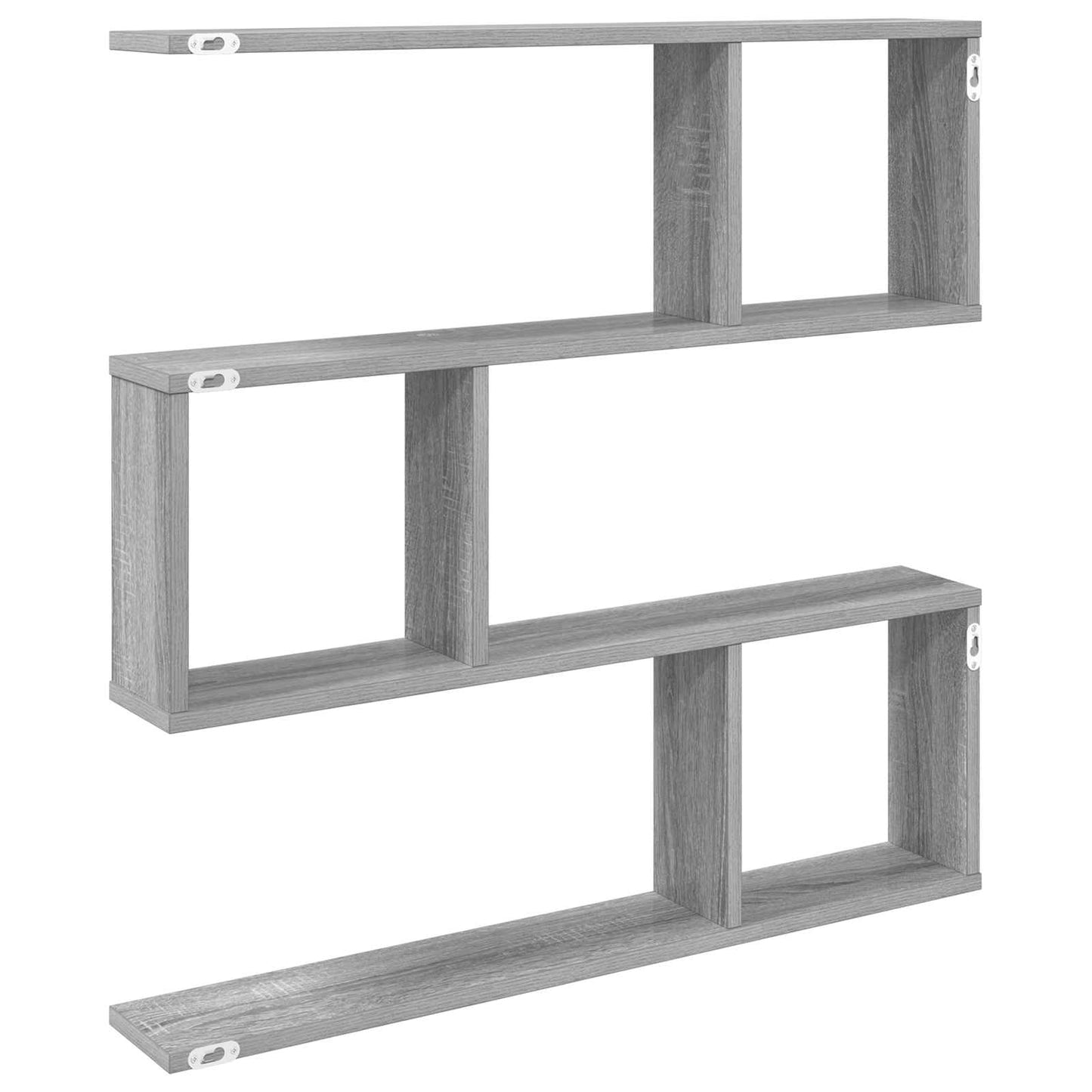Wandplank Grijs Sonoma 80 x 12 x 79,5 cm Bewerkt hout