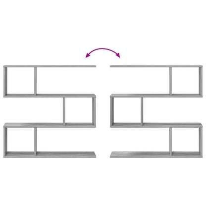 Wandplank Grijs Sonoma 80 x 12 x 79,5 cm Bewerkt hout