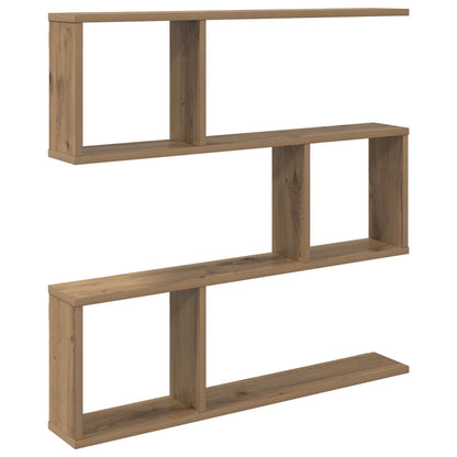 Wandplank Artisanaal eiken 80 x 12 x 79,5 cm Bewerkt hout