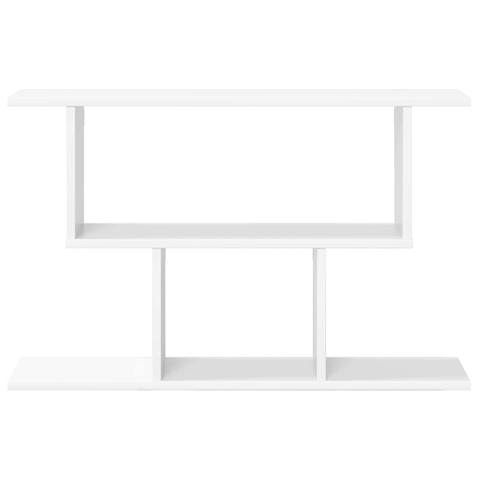 Wandplank Wit 80 x 15 x 50,5 cm Bewerkt hout