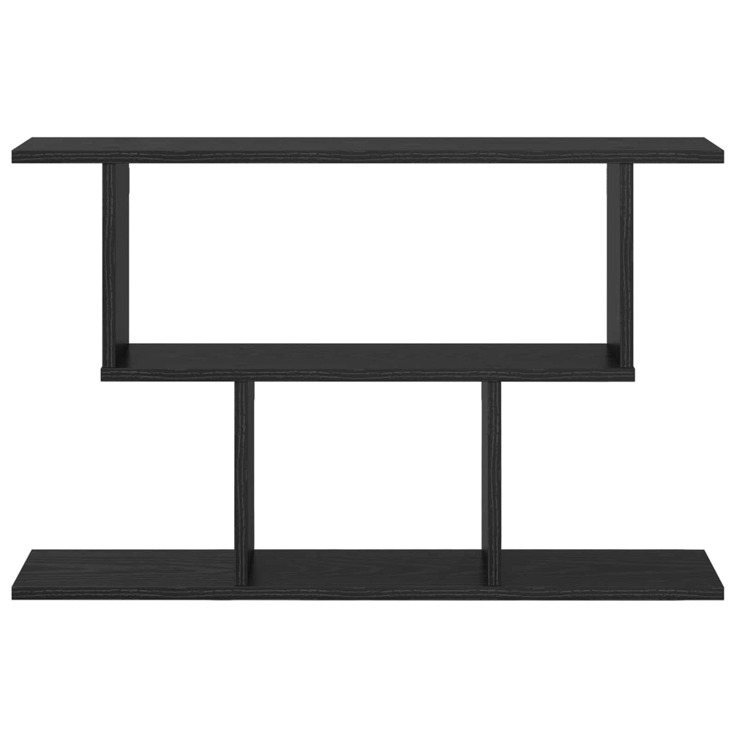 Wandplank Zwart eiken 80 x 15 x 50,5 cm Bewerkt hout