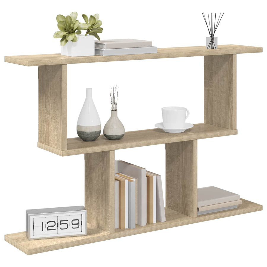 Wandplank Sonoma Eiken 80 x 15 x 50,5 cm Bewerkt hout