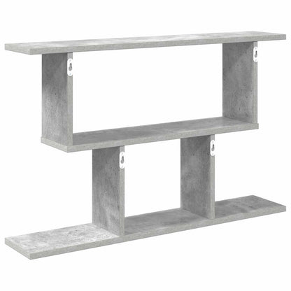 Wandplank Betongrijs 80 x 15 x 50,5 cm Bewerkt hout