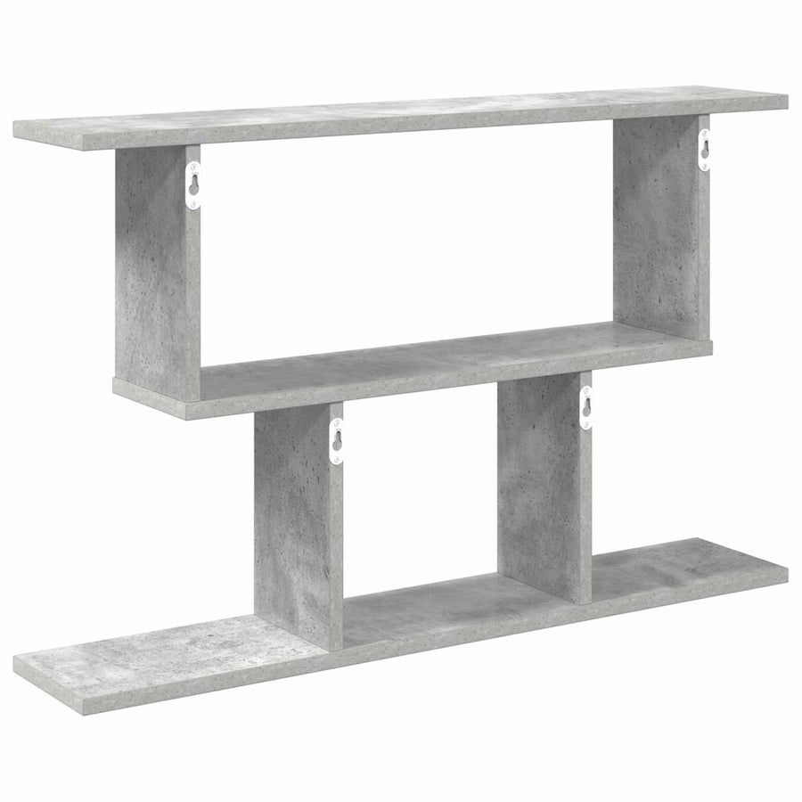 Wandplank Betongrijs 80 x 15 x 50,5 cm Bewerkt hout