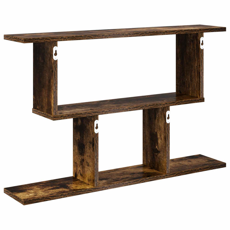 Wandplank Gerookt eiken 80 x 15 x 50,5 cm Bewerkt hout