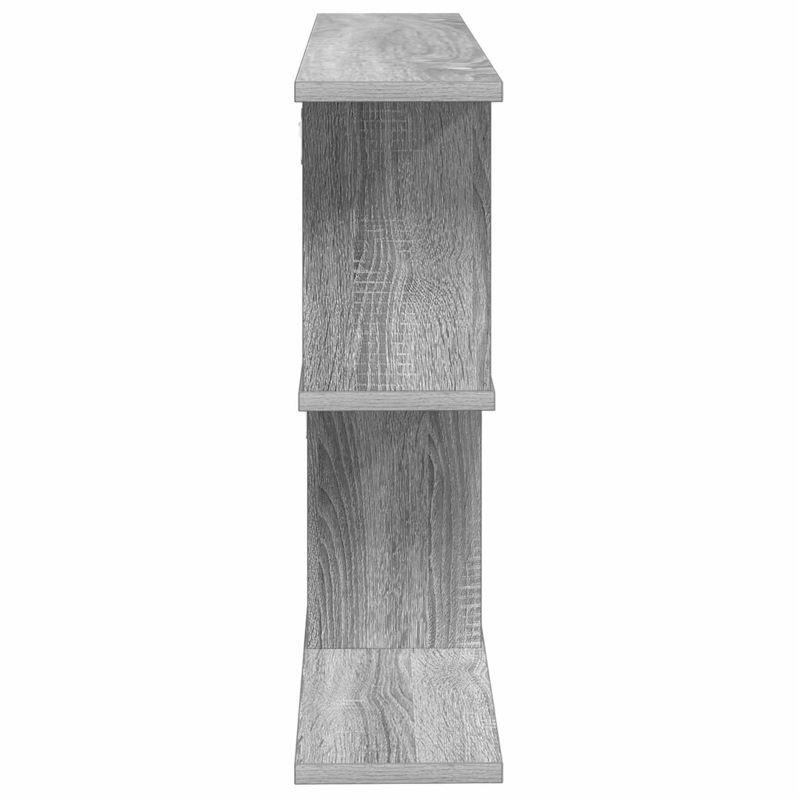 Wandplank Grijs Sonoma 80 x 15 x 50,5 cm Bewerkt hout