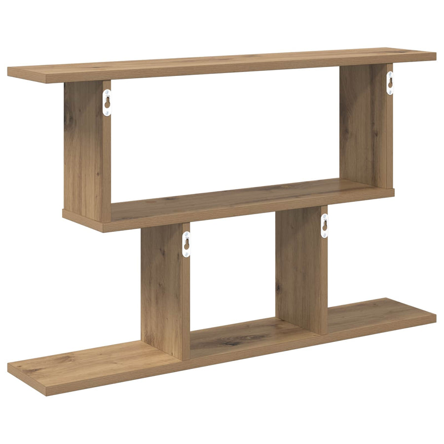 Wandplank Artisanaal eiken 80 x 15 x 50,5 cm Bewerkt hout