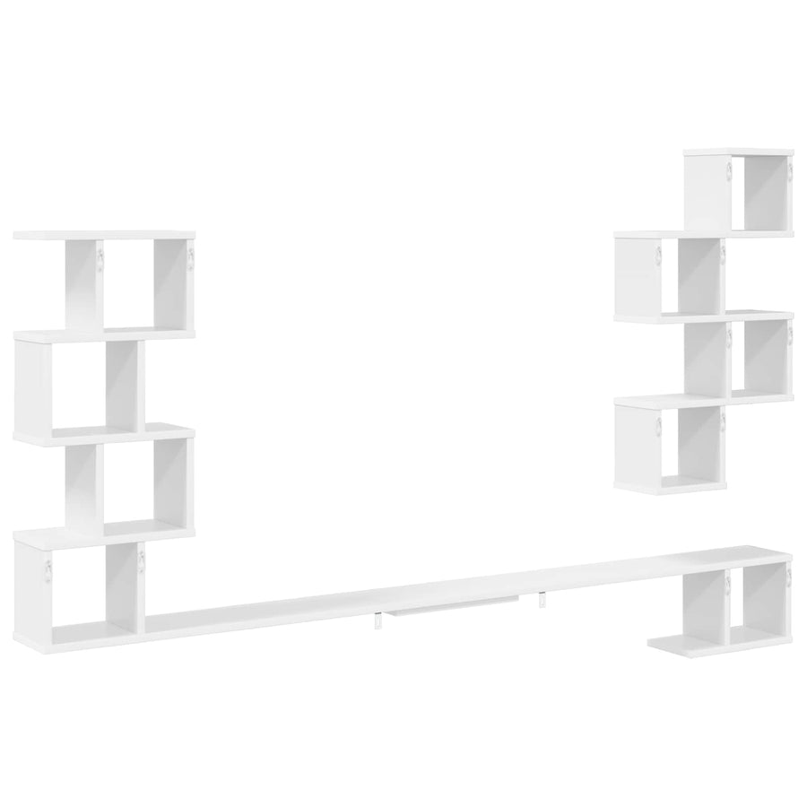 Vaste TV Plank Wit 180 x 15 x 94 cm Bewerkt hout